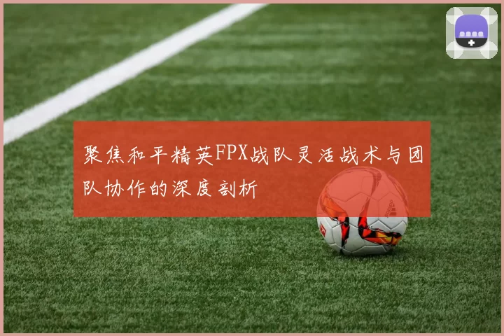 聚焦和平精英FPX战队灵活战术与团队协作的深度剖析